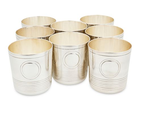 Eight William Spratling silver highball cups