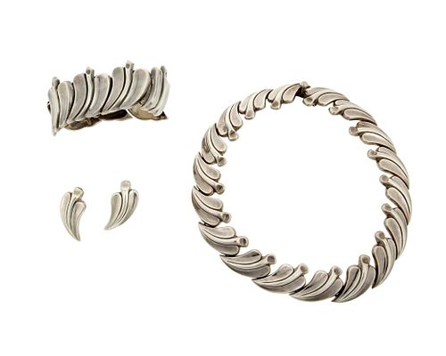 A group of Antonio Pineda silver jewelry