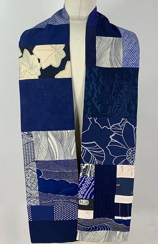 Blue and White Stream Scarf