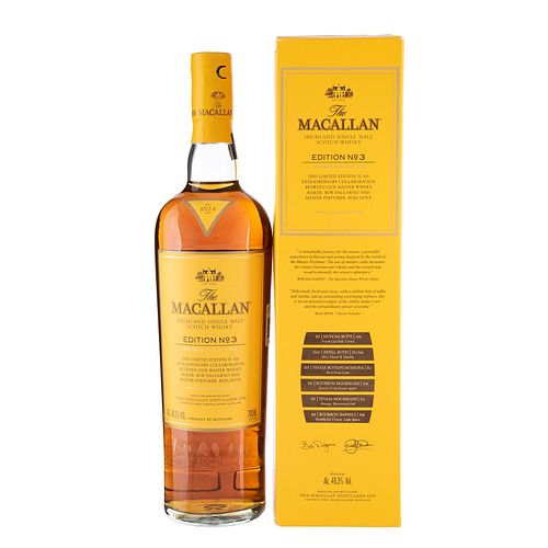 The Macallan. Edition N° 3. Single Malt. Scotch Whisky. En presentación de 700 ml.