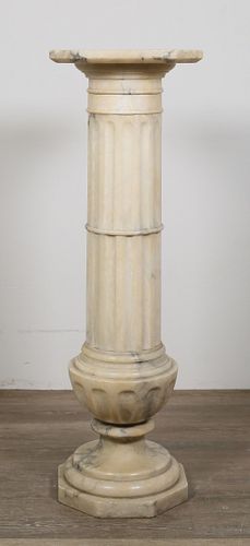 Neoclassic Style Marble Column Pedestal
