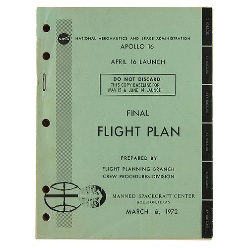 Apollo 16 Final Flight Plan