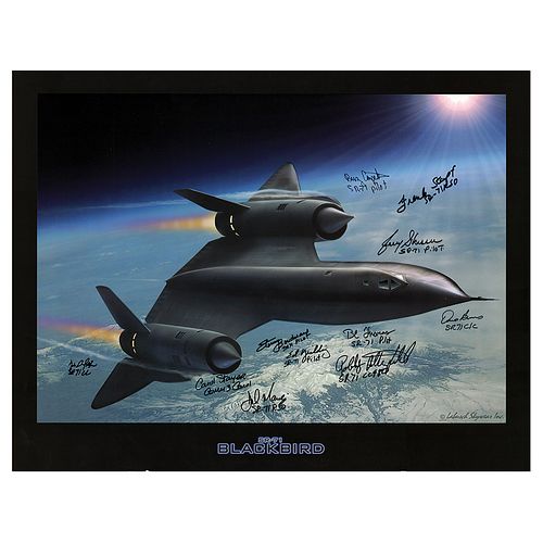 Lockheed SR-71 Blackbird Multi-Signed Print