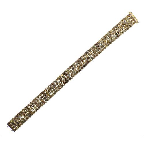 27.62ctw Fancy Diamond 18k Gold Bracelet