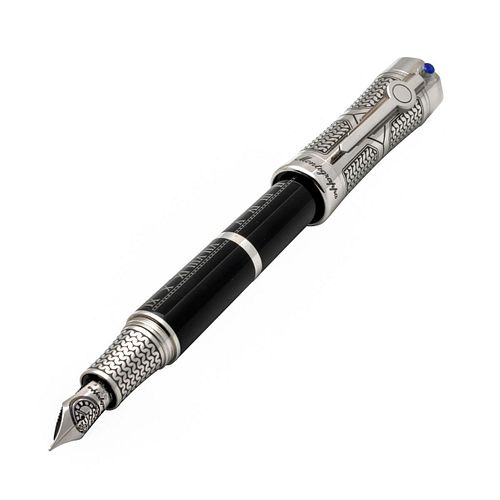 Montegrappa Time & Brain Limited Edition Sterling Silver Resin Fountain Pen (M)