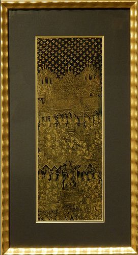 Thai Gold Laquered Panel