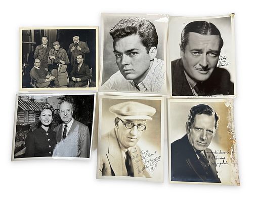 (6) Vintage 8"x10" Autographed Hollywood Photos