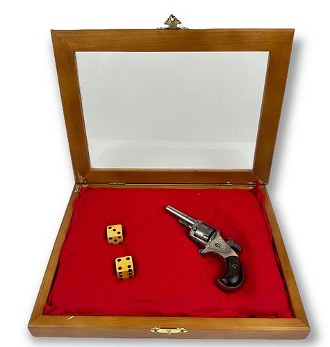 Vintage You Bet .22 Cal Revolver & Dice In Case