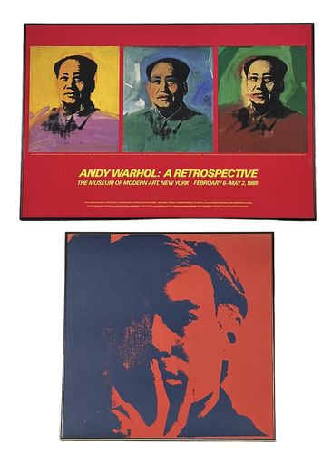 Andy Warhol Retrospective 3 Maos Poster & David