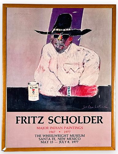 Fritz Scholder Hand Signed Poster