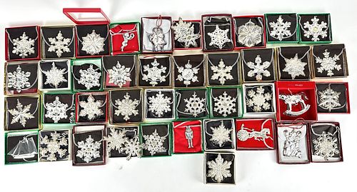 (43) Gorham Sterling Silver Christmas Ornaments