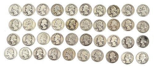 (40) U.S Silver Quarters 1934-1942
