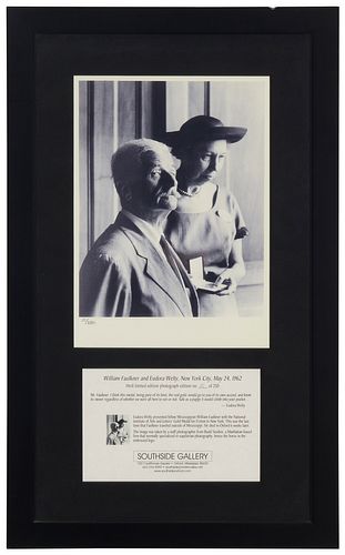20th Century American School, "William Faulkner and Eudora Welty, New York City, May 24, 1962," Kodak digital print on paper, Sheet of digital print: 
