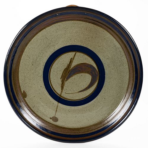 AMERICAN STUDIO POTTERY STONEWARE MONUMENTAL CHARGER