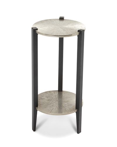 A two-tiered side table