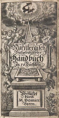 Beer, Dominikus
Nuernbergisches Geist- und Lehrreiches neu vermehrtes Hand-Buch, in siebentzig nuetzliche Buecher abgetheilt 