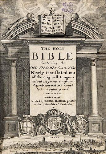 The Holy Bible. Containing the Old Testament and the New. Newly translated out of the originall tongues and with the former t
