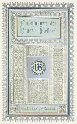 Musterbuch der Bauer'schen Giesserei in Frankfurt a.M. und Barcelona. Mit typographischen Beispielen auf ueber 300 Tafeln sow