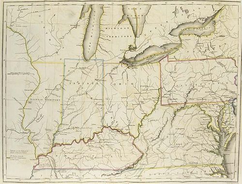 Birkbeck, Morris
Notes on a journey in America from the coast of Virginia to the territory of Illinois. Mit 1 kolorierter ges