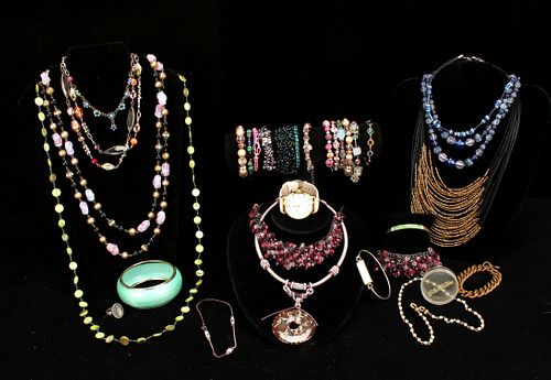 LARGE LOT OF COLORFUL COSTUME JEWELRY