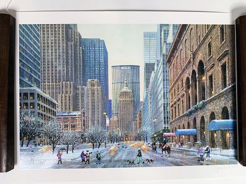 SIGNED NUMBERED NYC PARK AVENUE WINTER