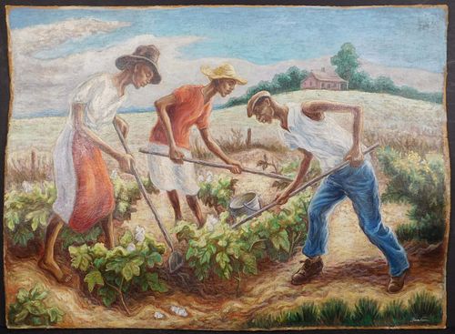 Thomas Hart Benton, Manner of: Chopping Cotton
