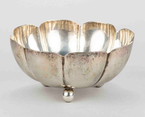 JUVENTO LOPEZ REYES MEXICAN STERLING SILVER FOOTED BOWL