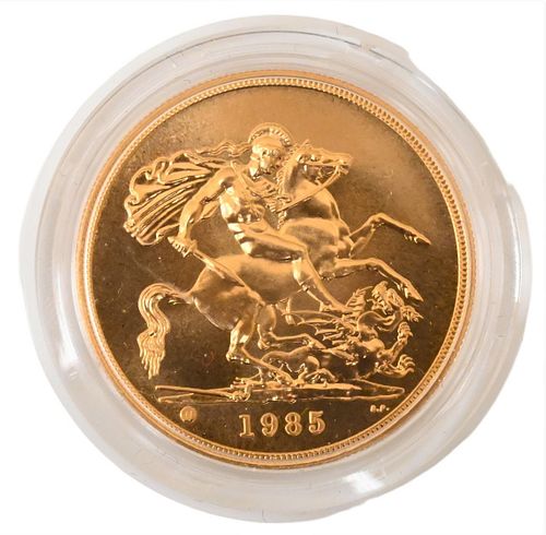 1985 Five Pound British Uncirculated Gold Coin