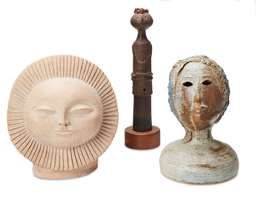 A group of figural sculptures