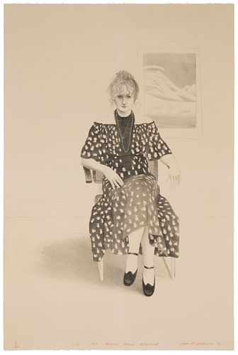 David Hockney (b. 1937), ''Celia 8365 Melrose Ave, Hollywood'' Lithograph on wove paper, watermark Arches, Sheet: 47.5" H x 31.5" W