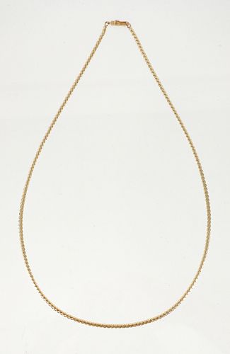 14K Gold Serpentine Chain Necklace