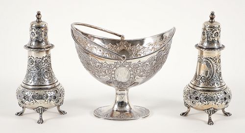 Highly Detailed Sterling Shakers and Compote Bowl