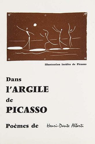 Alberti, Henri-DanteDans l'Argile de Picasso. Poèmes. Mit 1 Portraet des Autors. Mit 1 zweifarbigen Linolschnitt von Pablo