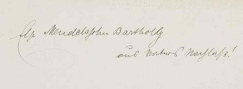 Mendelssohn-Bartholdy
2 Notenbuecher aus dem Nachlass von Paul Mendelssohn-Bartholdy mit je einem handschriftlichem Vermerk d