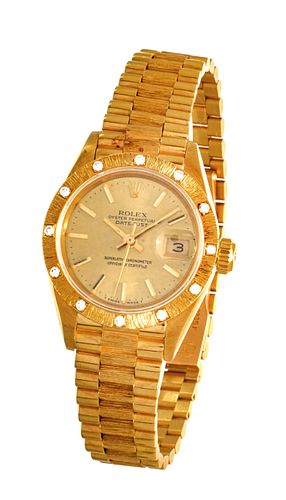 Rolex Oyster Perpetual Datejust 18kt Gold & Diamond Automatic Ladies Wristwatch, 74g