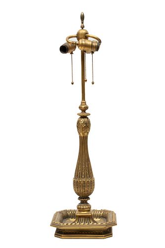 French Bronze Table Lamp C. 1920, H 30''