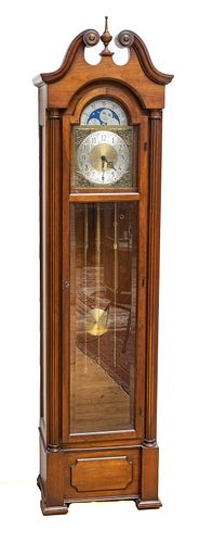 Mahogany Grandfather Clock, West Germany H 76'' W 20'' Depth 13''