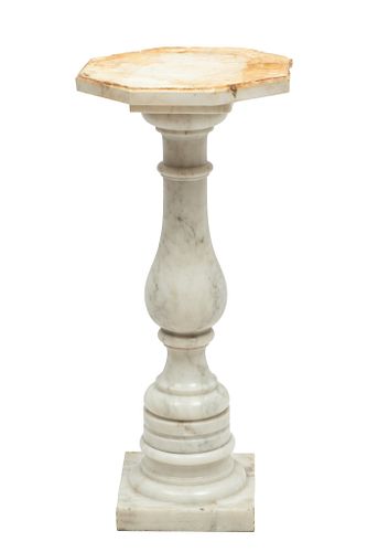 White Marble Pedestal H 28''