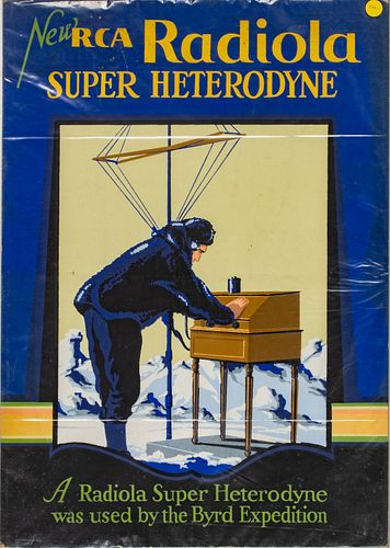 RCA Radiola Super Heterodyne Posters, Screenprint On Paper, C. 1920, H 24'' W 17'' 2 pcs