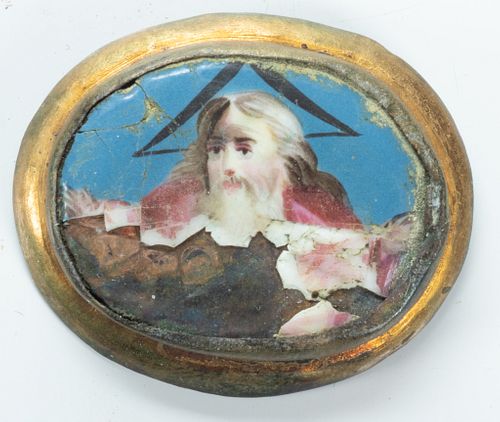 Old Russian Enamel Iconic-icon 1.5"