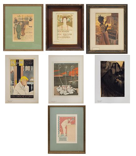 Les Maitres De L'Affiche (French) Chromolithographs On Paper, Alice Russell Glenny; Georges De Feure, 7 Works H 11.75'' W 7.75'' 6 pcs
