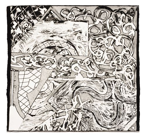 Frank Stella (American, 1936) Intaglio Etching On Rag Handmade TGL Paper, 1982, Swan Engraving VII, H 51.5'' W 53.5''