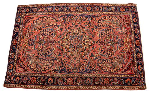 Persian Sarouk Handwoven Wool Rug W 4' 4'' L 6' 2''