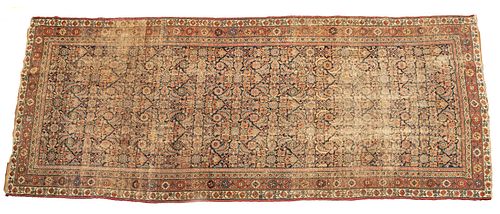 Persian Hamadan Handwoven Wool Rug, H 5' 4'' W 12' 8''
