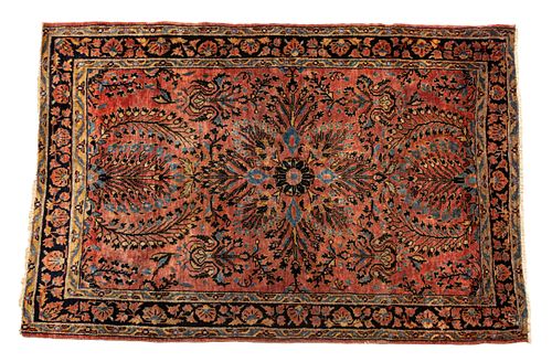Persian Sarouk Handwoven Wool Rug, W 2' 7'' L 4' 10''