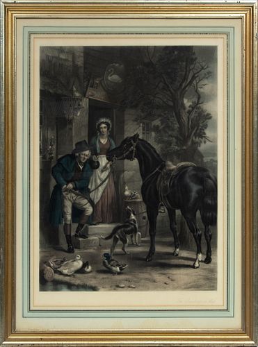 After Alexander Fraser (United Kingdom, 19th C.) Hand-tinted Mezzotint On Wove Paper, The Innkeeper's Wife, H 23.5'' W 32.5''