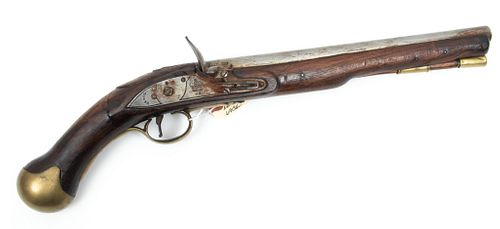 British Tower Sea Service Flintlock Pistol, Late 18th/early 19th C., .69 Cal., L 19''