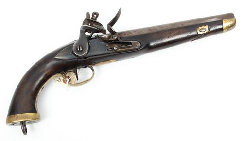 Belgian Flintlock Pistol, 19th C., L 15''