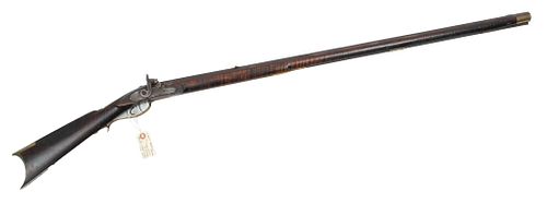 A. Pettit Full Maple Stock Percussion Cap Kentucky Rifle, C. 1830s, .38 Cal., 40" Barrel