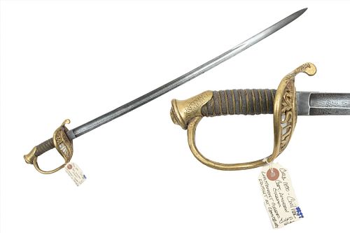 U.S. Model 1850, German Import Staff And Field Officer's Sword, Presented To Capt. Andrew Graff, 65th Regiment, N.Y. National Guard, L 38''